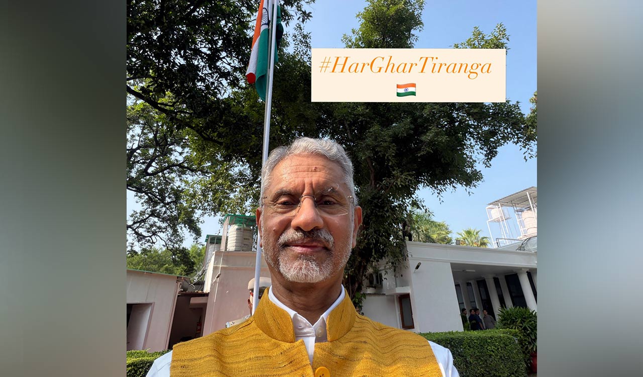 EAM Jaishankar joins ‘Har Ghar Tiranga’ campaign ahead of I-Day celebrations