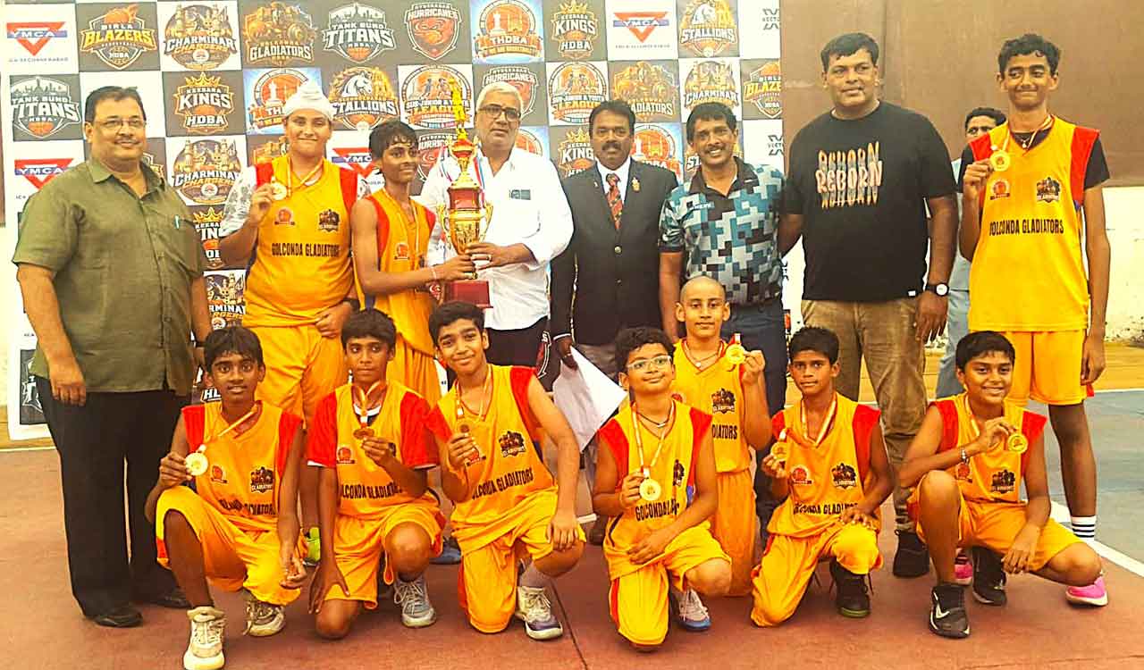 Hyderabad district basketball: Golconda Gladiators edge Secunderabad Stallions 60-57 in junior boys final