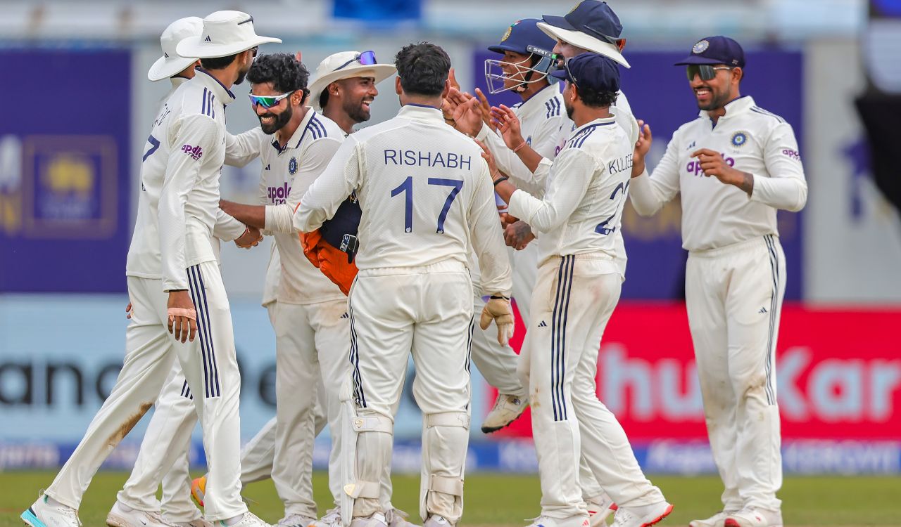Dinusha ton delays India as Suthar, Jadeja keep Sri Lanka in check