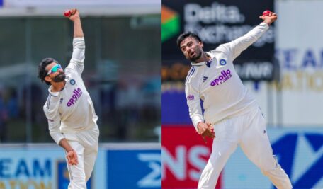 Ravindra Jadeja (L) and Manav Suthar (R) (Photo:IANS)