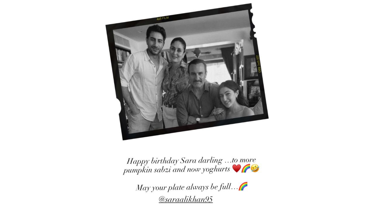 Kareena Kapoor’s playful birthday wish for Sara Ali Khan: ‘May your plate always be full’
