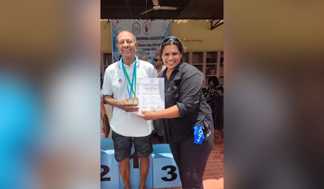 MLRIT Chairman Marri Laxman Reddy Bags Four Medals at Telangana Masters Swimming Championship