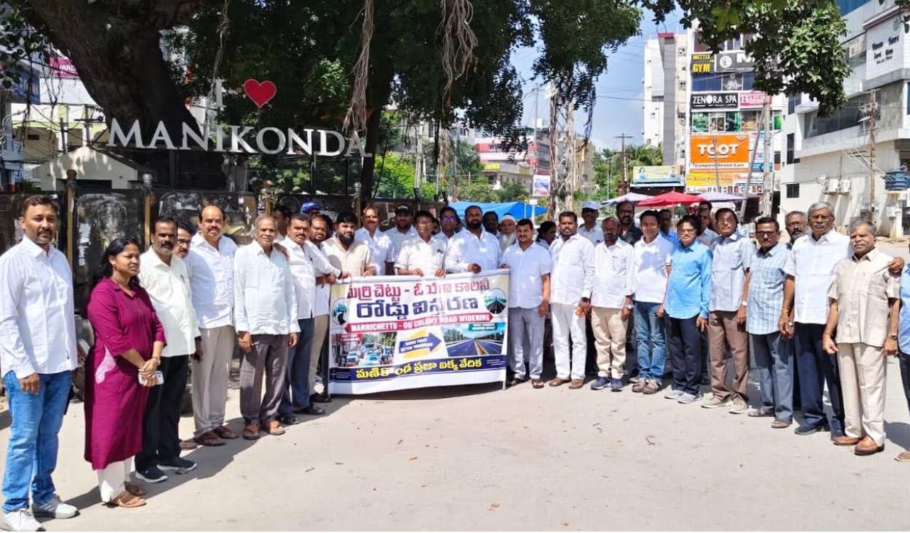 Manikonda residents hold walkathon, seek widening of 40‑ft road