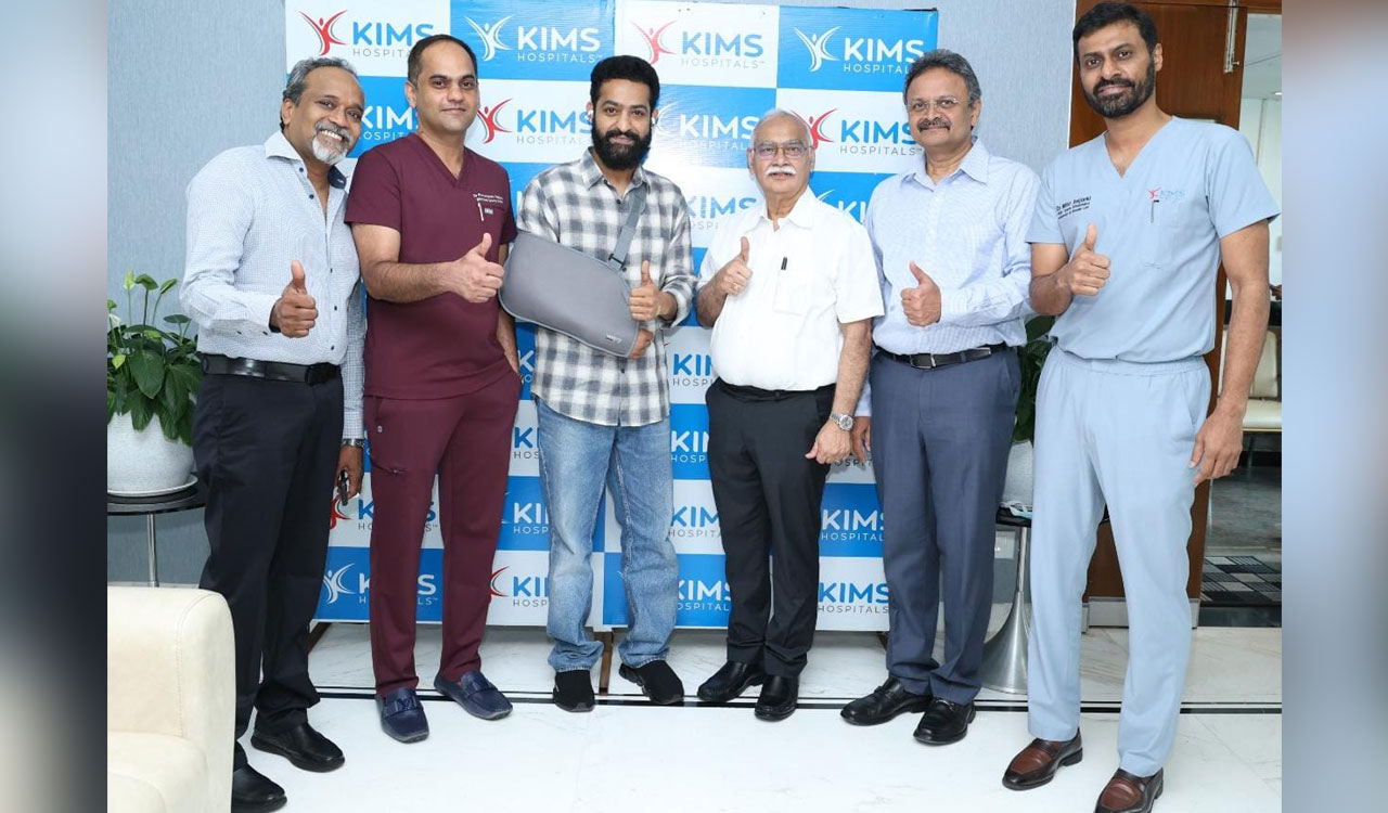 Junior NTR discharged from KIMS Hospitals after successful shoulder surgery