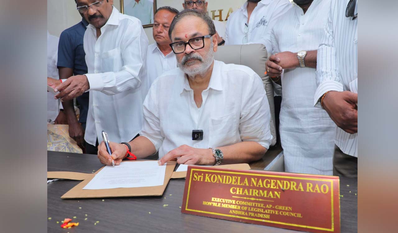 Naga Babu takes charge of AP Green, targets 50 pc green cover in Andhra Pradesh by 2047