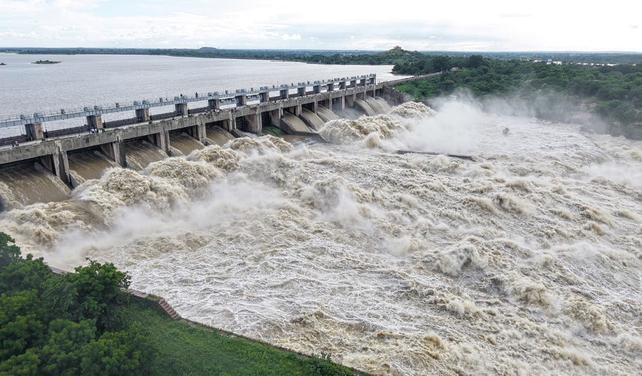 Nizam Sagar receives steady inflows after rains in Medak, Sangareddy