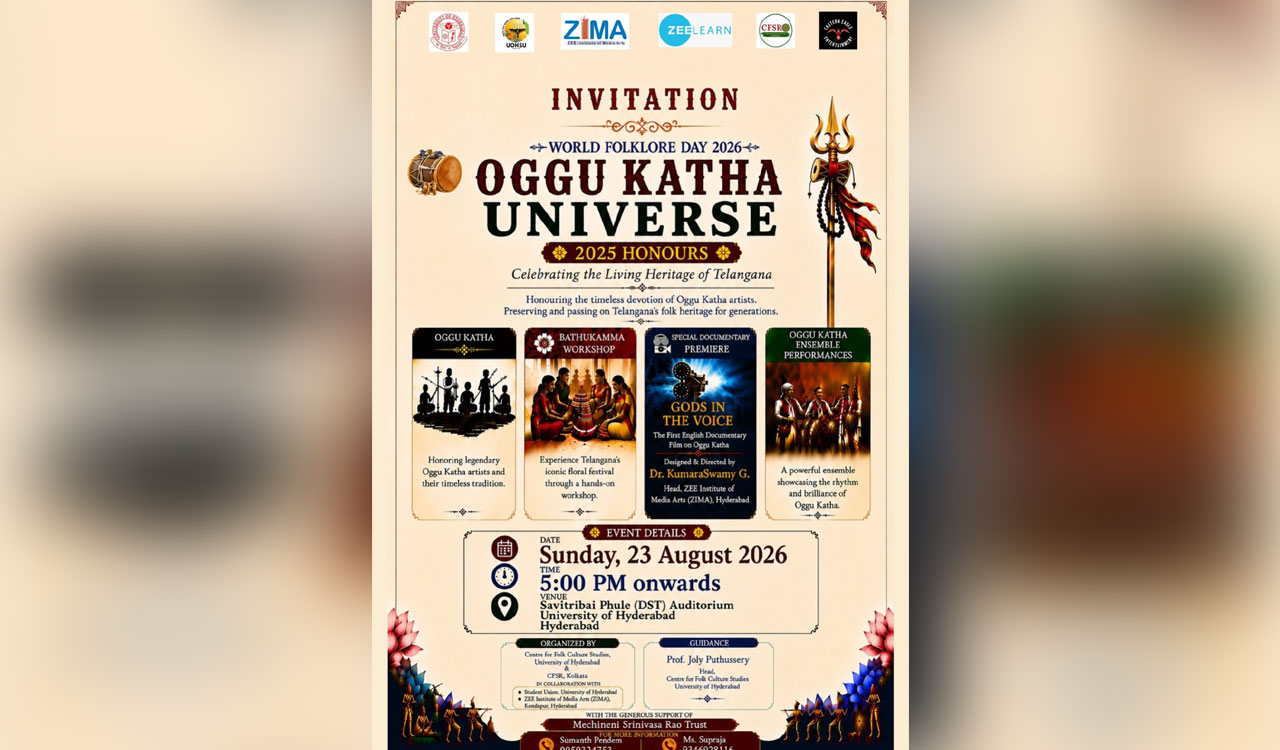 University of Hyderabad to honour 25 Oggu Katha artists
