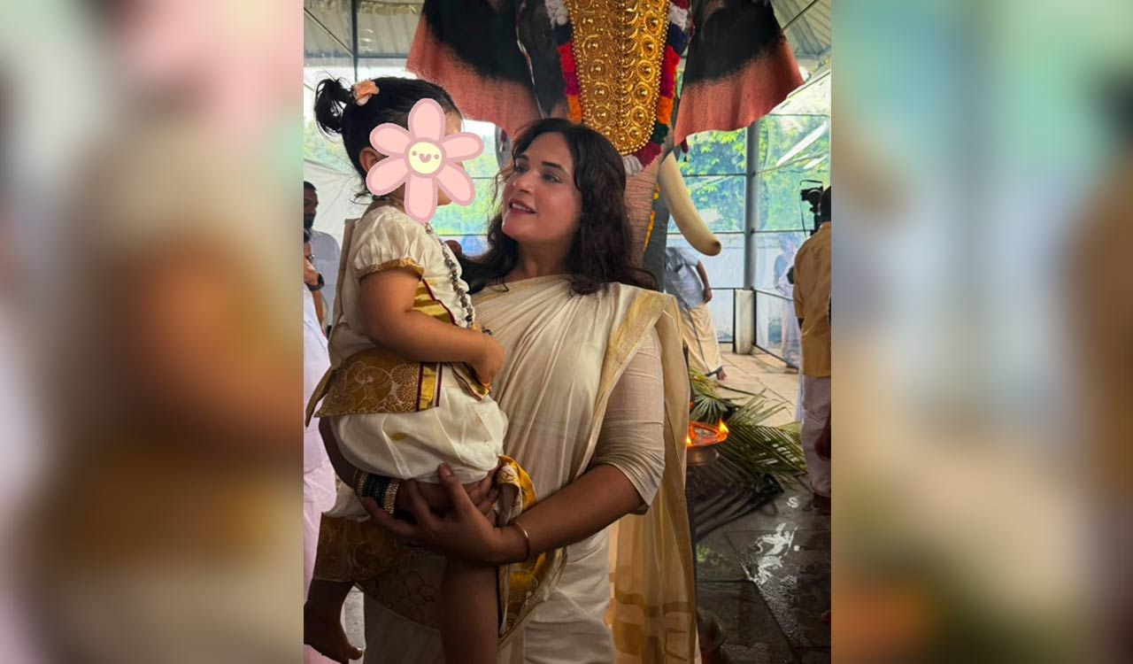 Richa Chadha: Got a special Onam dress made for Zuneyra to be dressed for the occasion
