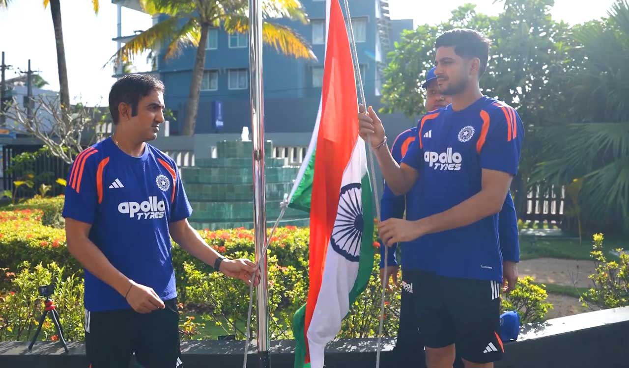 Team India hoist Tricolour before historic 600th Test