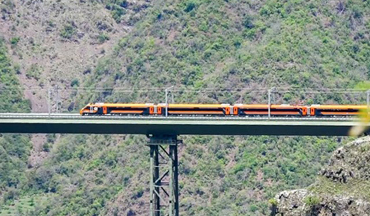 In a first, Vande Bharat train operates at 100 kmph on world’s highest railway bridge