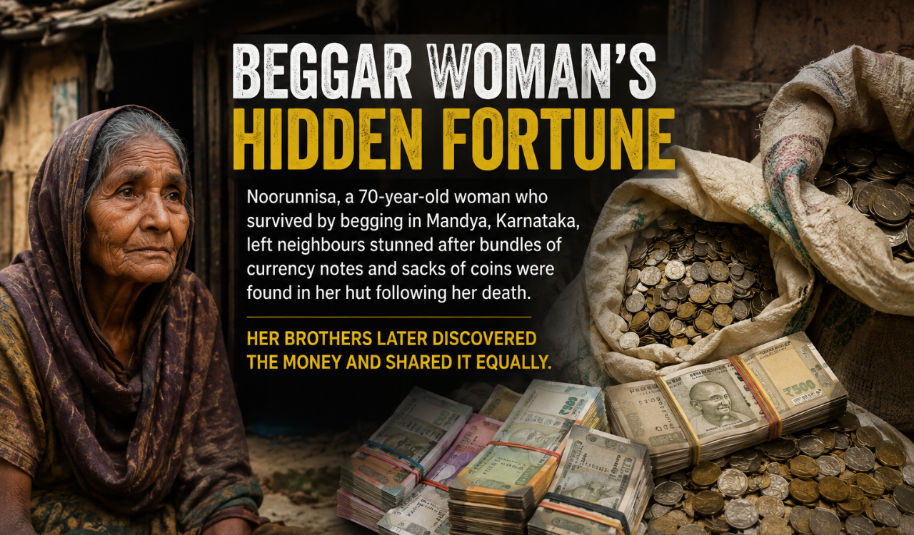 70-year-old beggar dies in Karnataka, leaves behind bundles of cash and sacks of coins