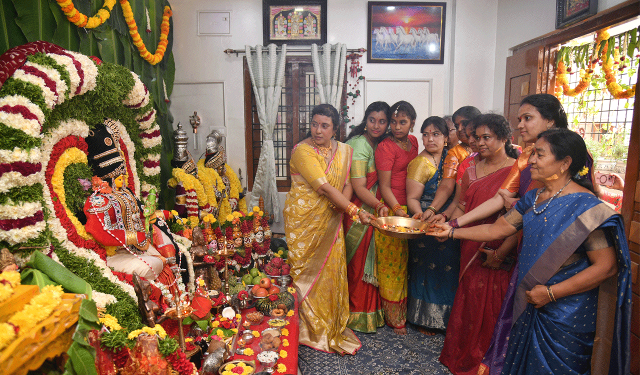 Varalakshmi Vratam celebrated with traditional fervour across Hyderabad
