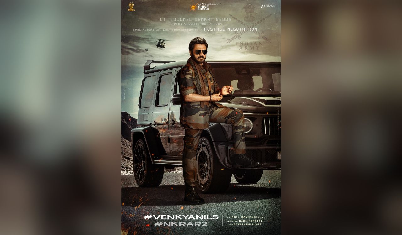 Venkatesh’s first look as Lt. Colonel Venkat Reddy from Anil Ravipudi’s #VenkyAnil5 unveiled