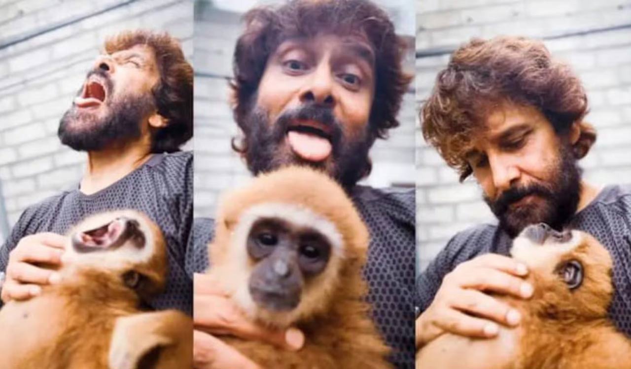 Actor Vikram’s inadvertent video exposes illegal possession of endangered Lar Gibbons from Malaysia