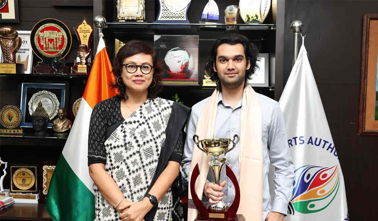 Telangana chess Grandmaster Raja Rithvik felicitated after France and Spain medals