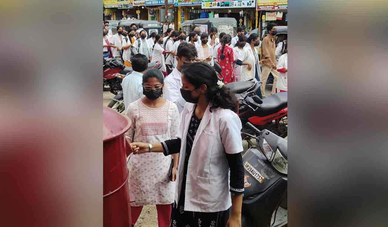 AYUSH House Surgeons’ strike: postcard campaign launched on Bonalu festival