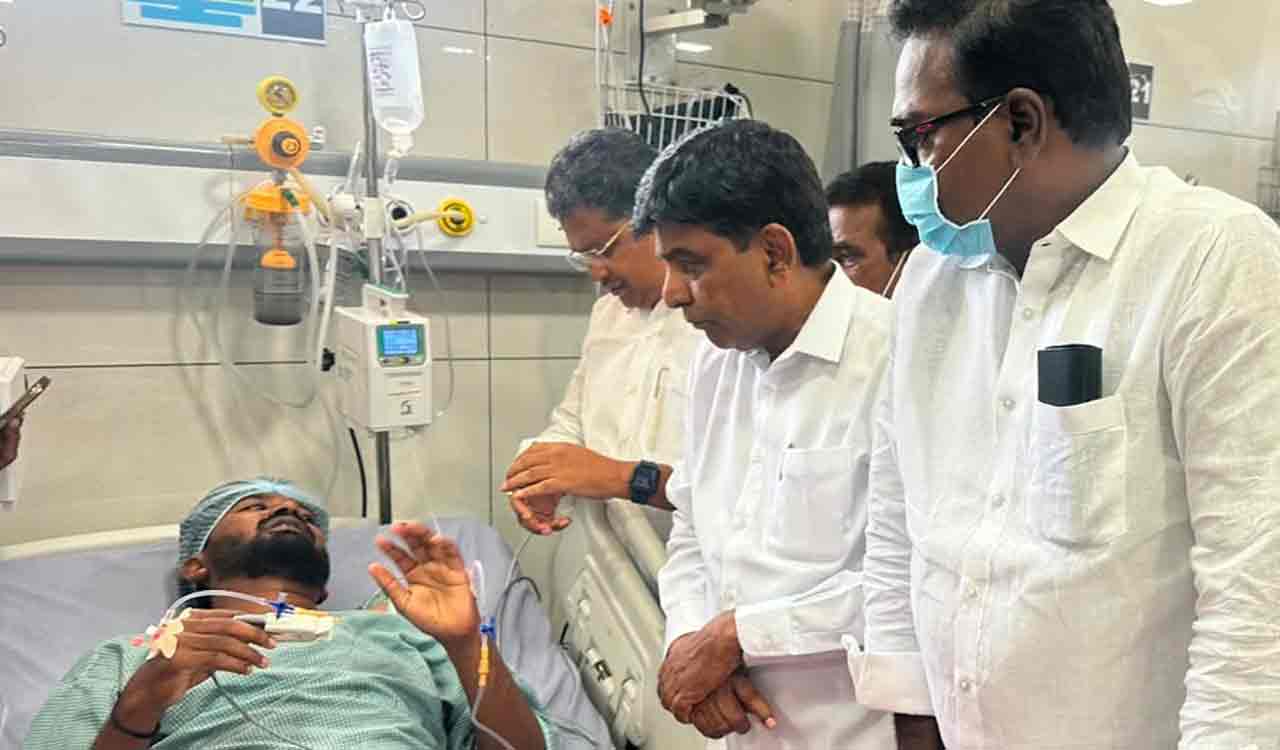 Khammam youth Venu Kumar’s health improving: family members