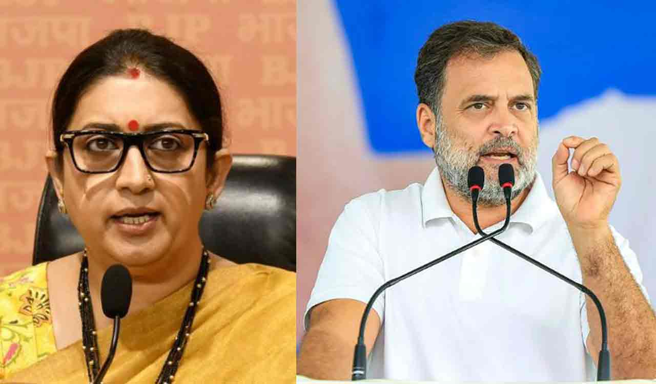 Smriti Irani urges Rahul Gandhi to back women’s quota