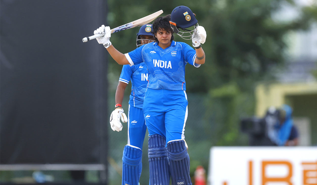 Asian Games: Shafali’s record century powers India to 195/4 against Bangladesh
