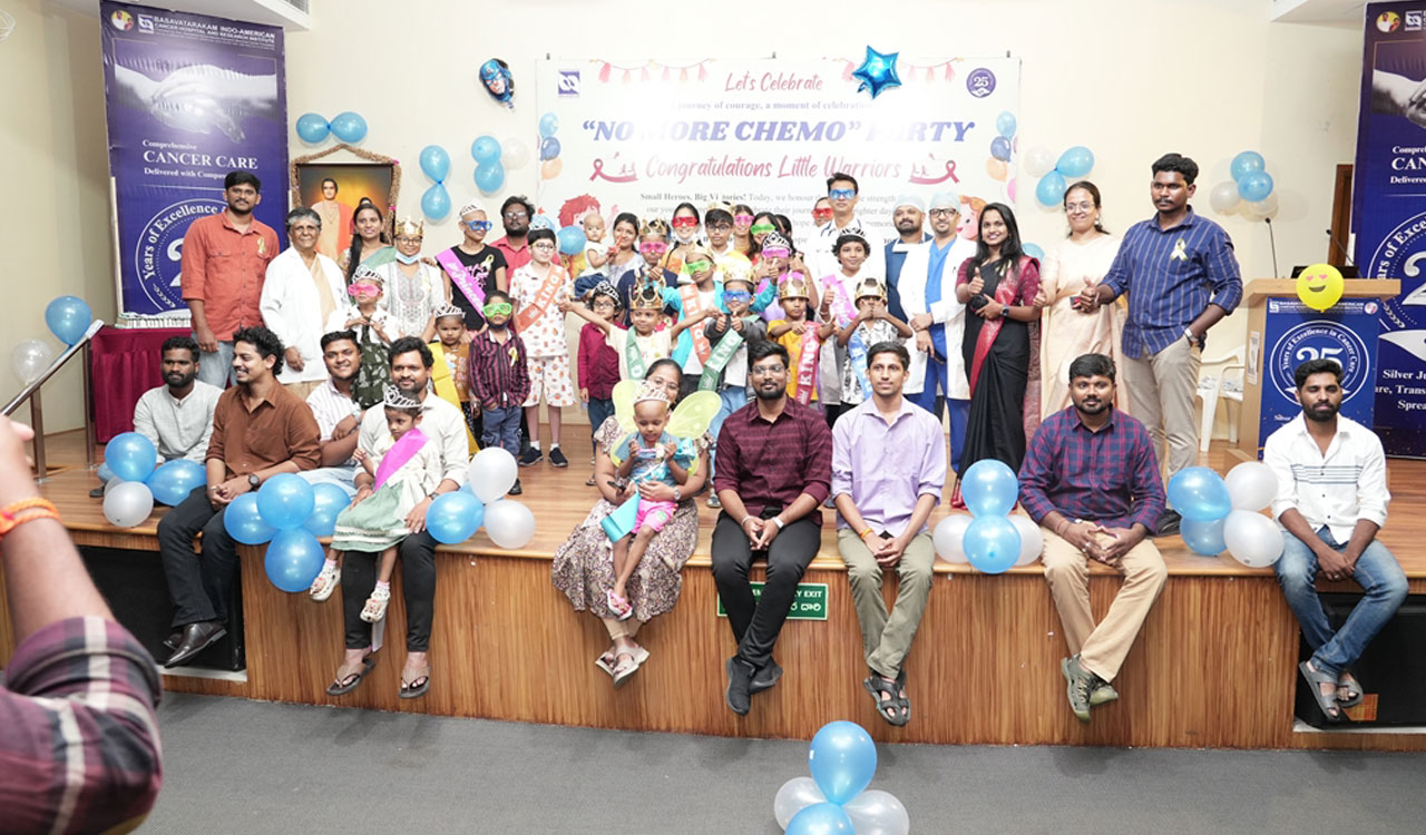 No More Chemo Party held for children completing chemotherapy in Hyderabad