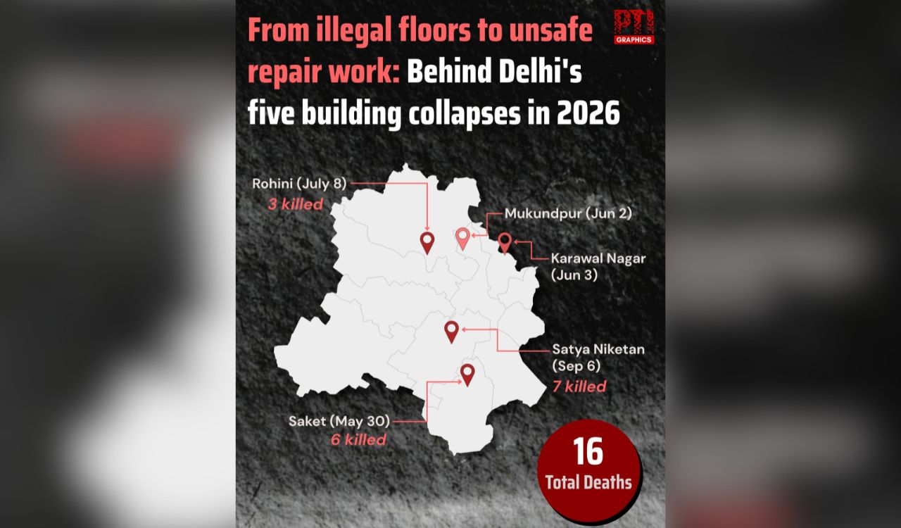 From Saket to Satya Niketan, Delhi sees five building collapses this year