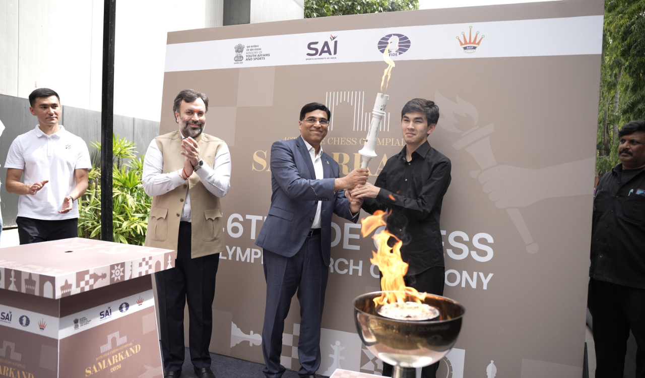Chess Olympiad 2026 countdown marked in Hyderabad with ceremonial torch handover