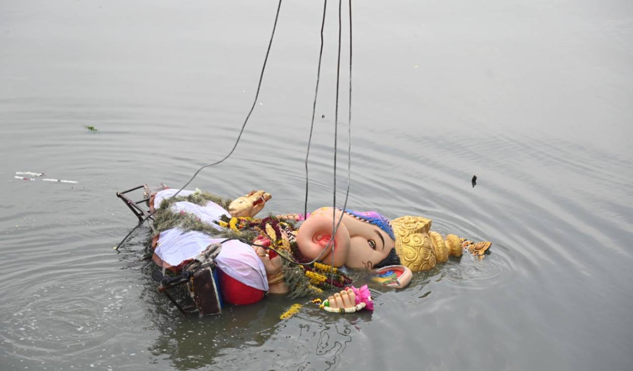Hyderabad’s Ganesh immersion concludes on Saturday afternoon; 1.2 lakh idols immersed