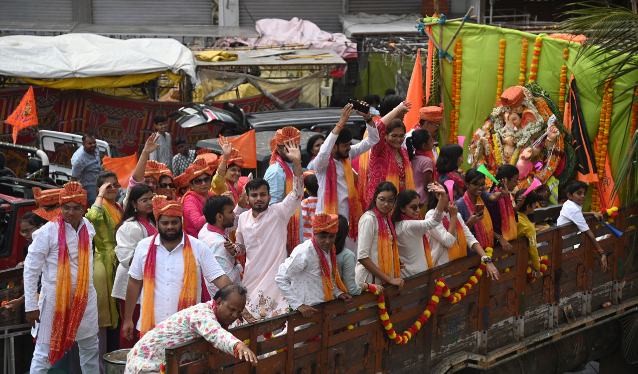 Ganesh bids adieu amid drums, dances and devotion in Hyderabad