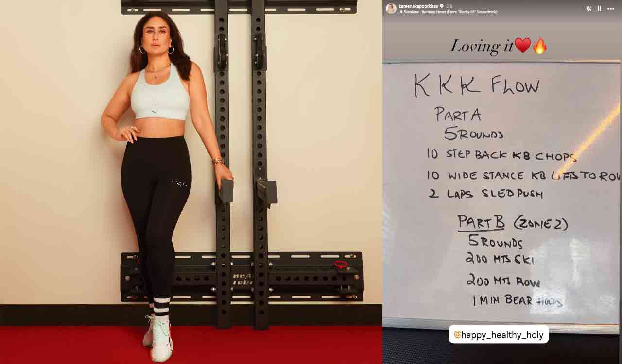 Kareena Kapoor shares glimpse of latest workout routine, fitness chart