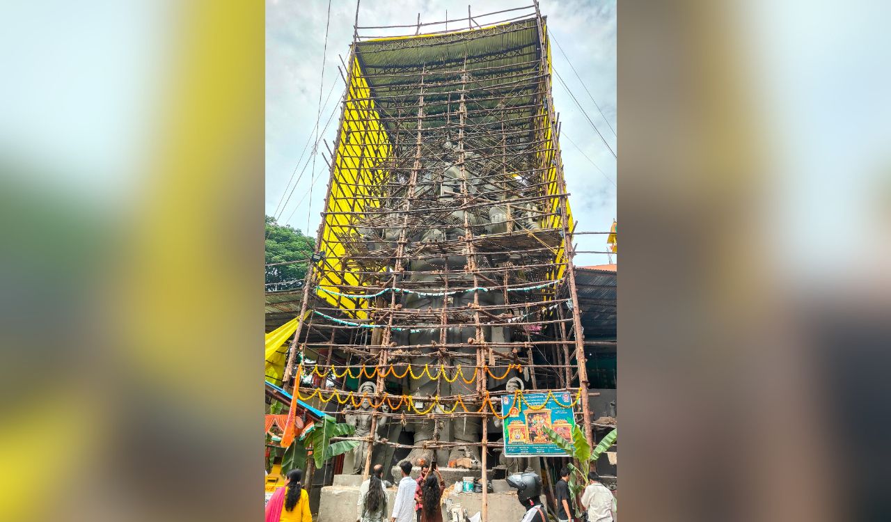 Khairatabad Ganesh idol: 69-foot eco-friendly Panchamukha Ganapati taking shape