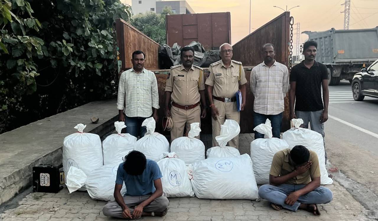 DTF, excise teams seize 372.2 kg ganja, arrest four in Khammam