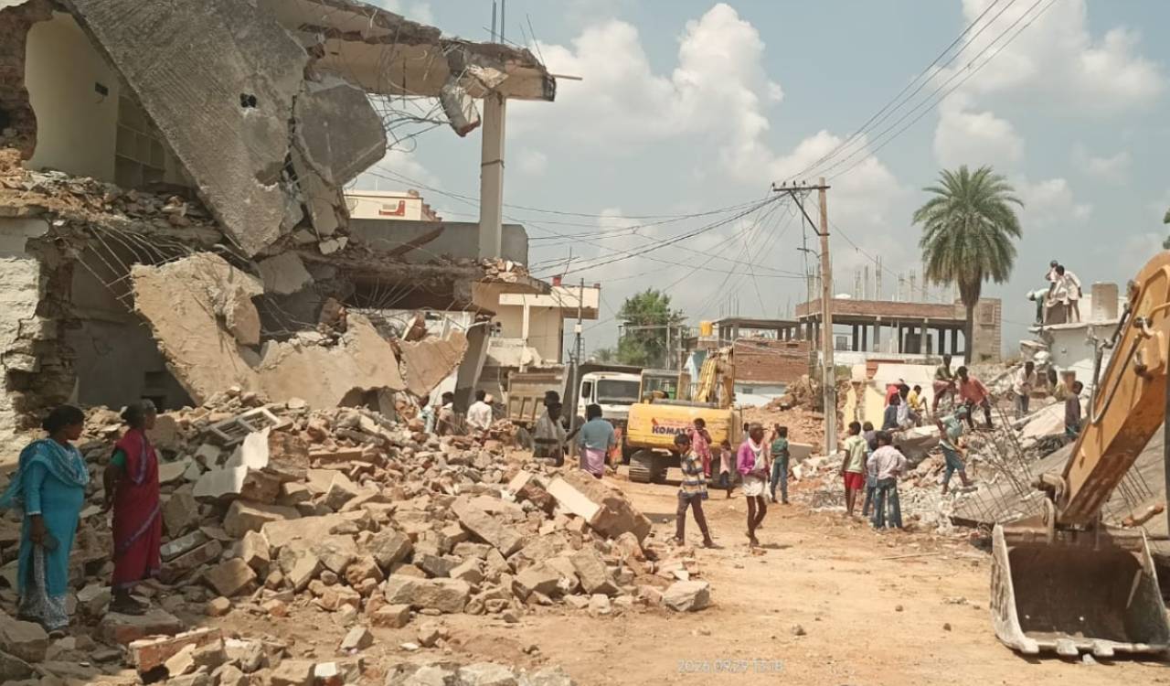 Homes razed amid protests, police deployment in Revanth Reddy’s constituency