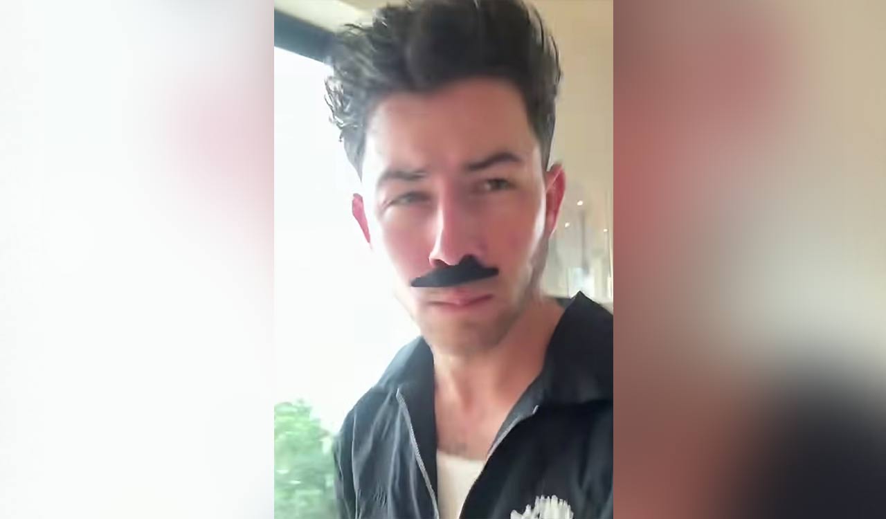 Nick Jonas pranks his dog with fake moustache, leaves him confused