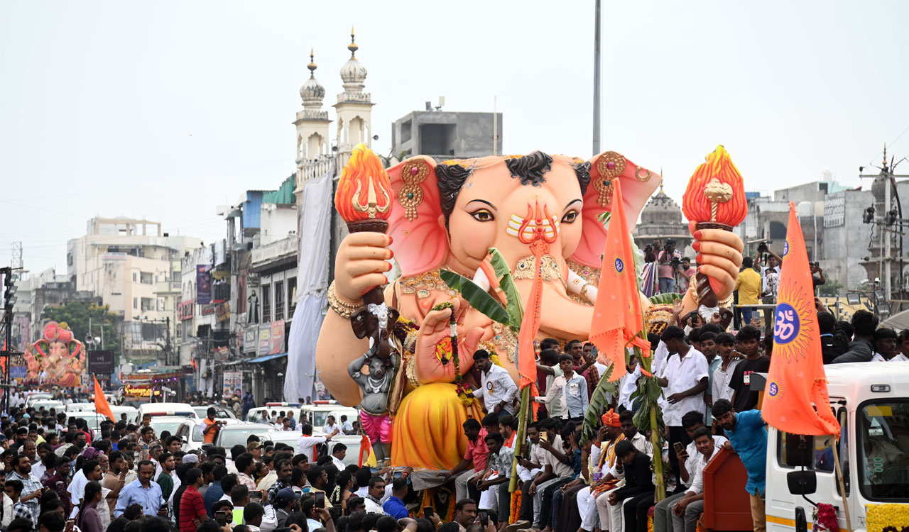 Ganesh immersion procession held amid tight security in Hyderabad’s old city