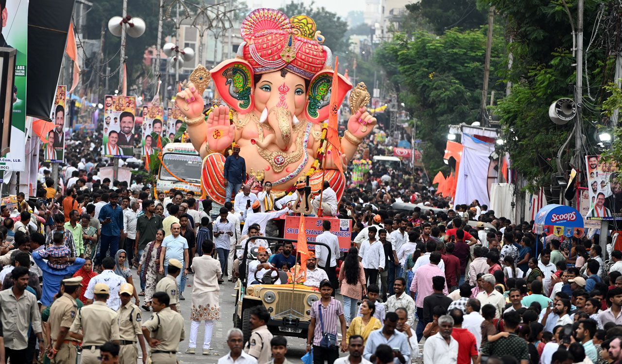 Ganesh immersion procession held amid tight security in Hyderabad’s old city