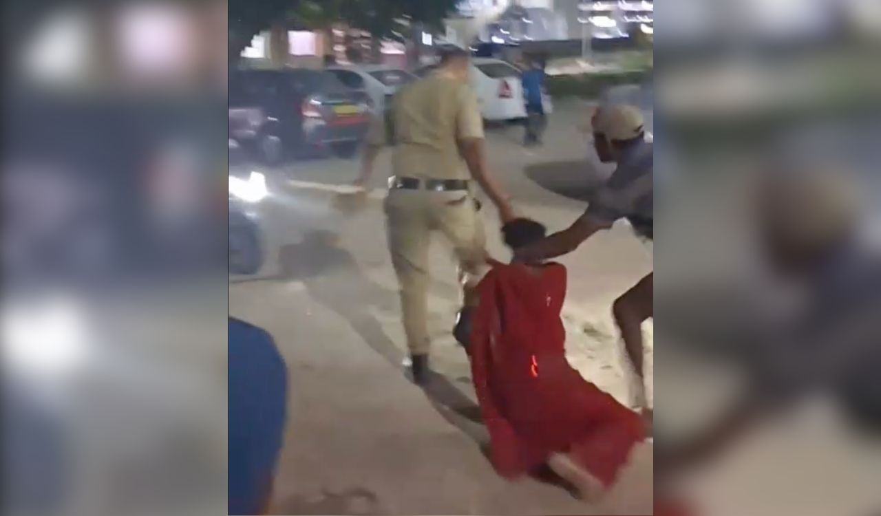 Watch: Video of policeman allegedly beating woman in Hyderabad draws condemnation
