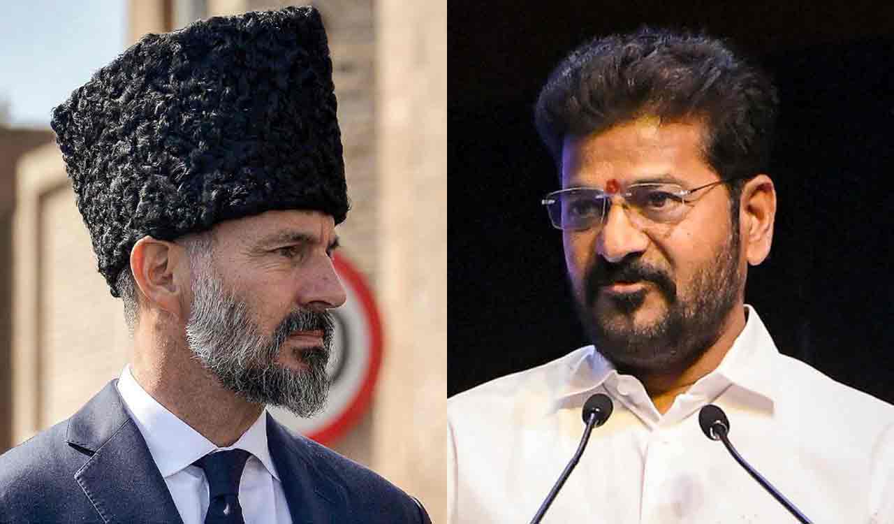 Revanth Reddy invites Prince Rahim Aga Khan V to Telangana Global Summit