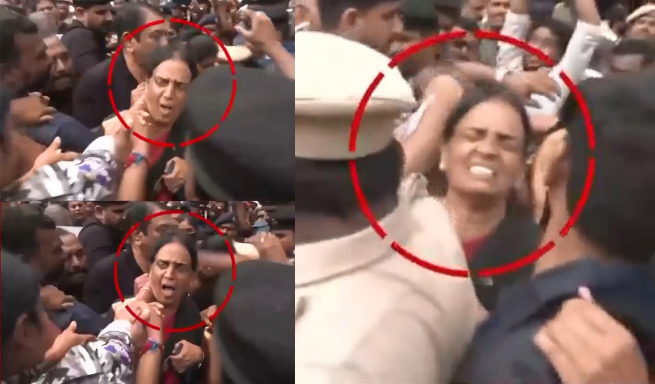 Hyderabad: Police assault women legislators at Assembly during BRS protest