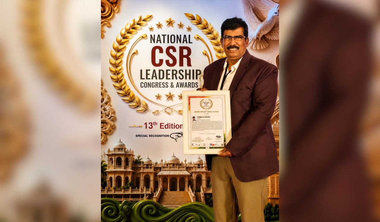 Former Ranji cricketer Saibaba honoured with Best Social Activist award