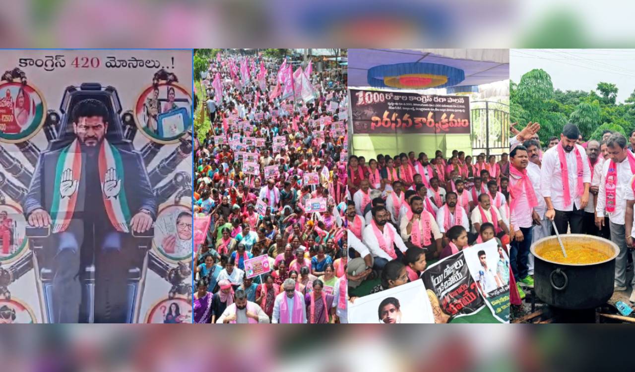 BRS steps up statewide agitation as Congress marks 1,000 days in office