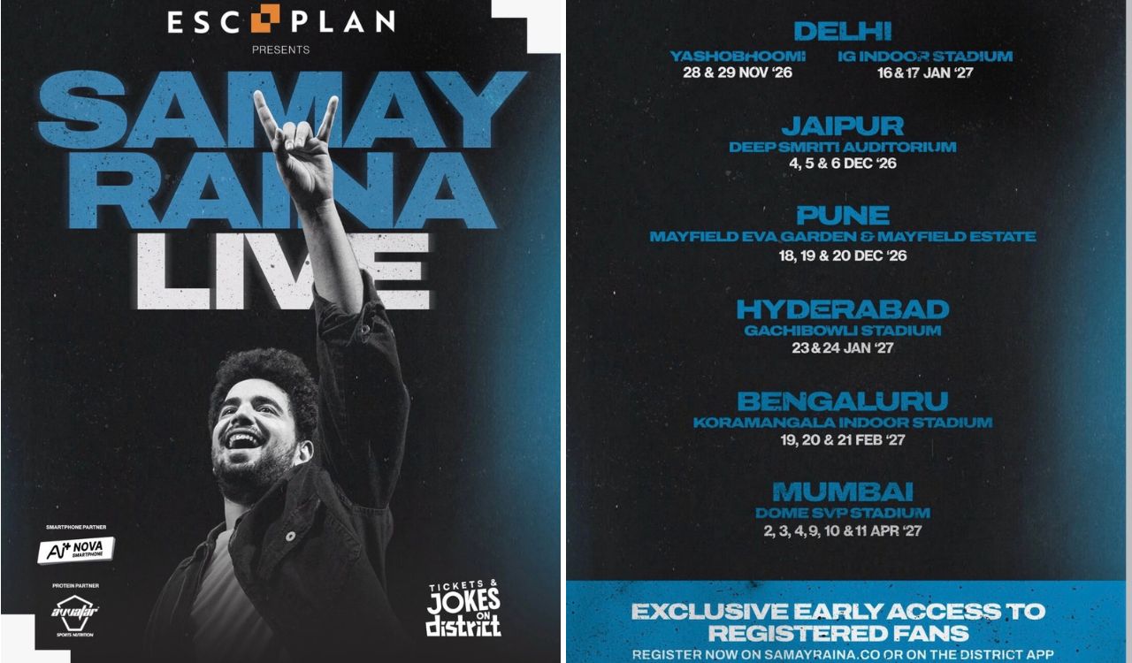 Samay Raina announces Hyderabad shows as part of India tour