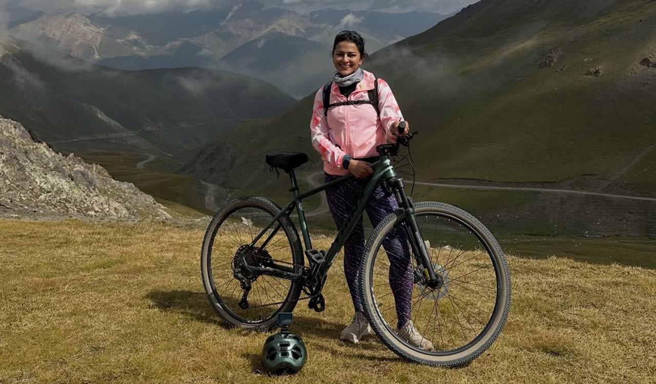 Shraddha Srinath cycles across Kyrgyzstan; says she shed tears of joy and pride while completing expedition!