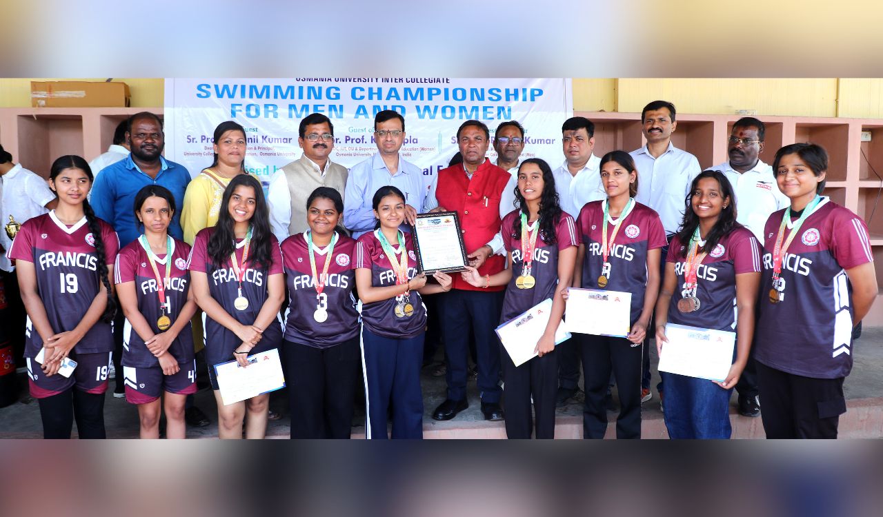 St Francis College emerge champions in OU inter-college swimming meet