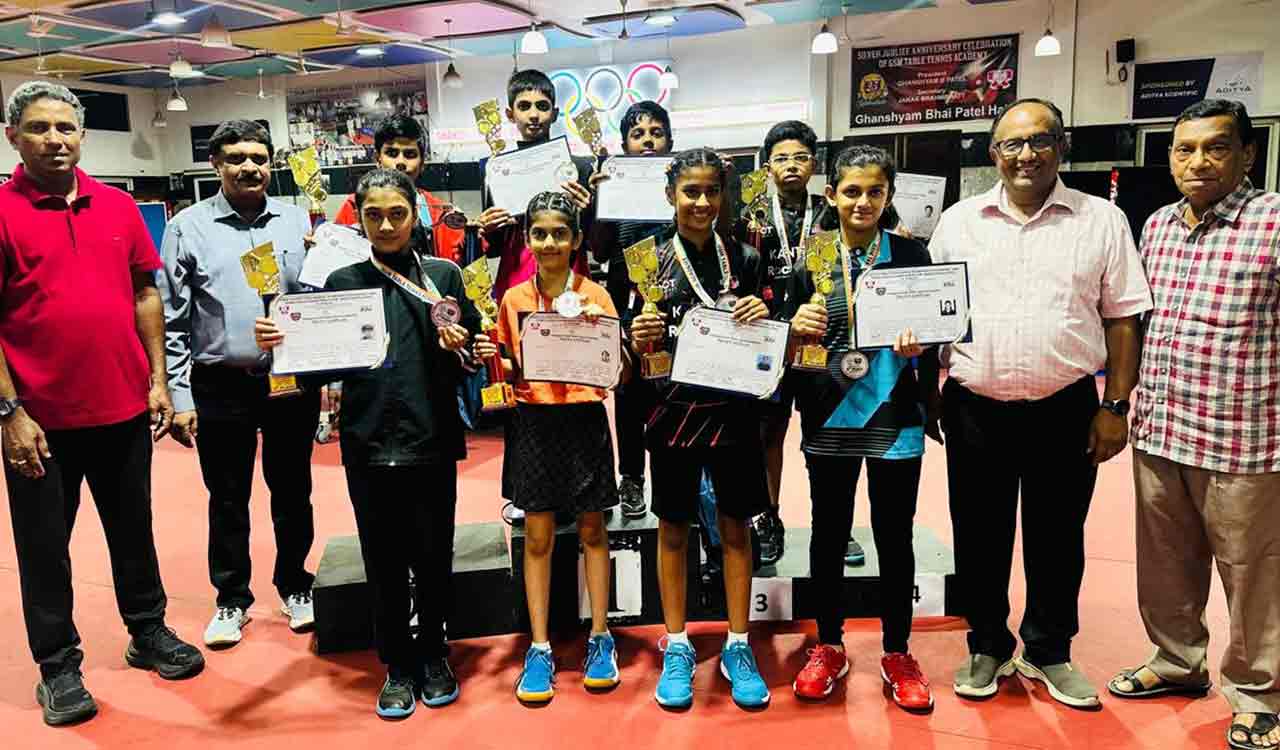 Vihaan and Adhira win Telangana State-ranking table tennis titles