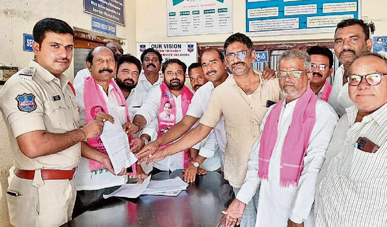 Unable to face BRS MLAs Congress Govt. suspended them from Assembly: Khammam BRS leaders
