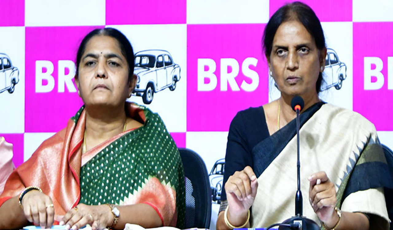 BRS MLAs Sabitha, Sunitha file complaint over alleged police manhandling