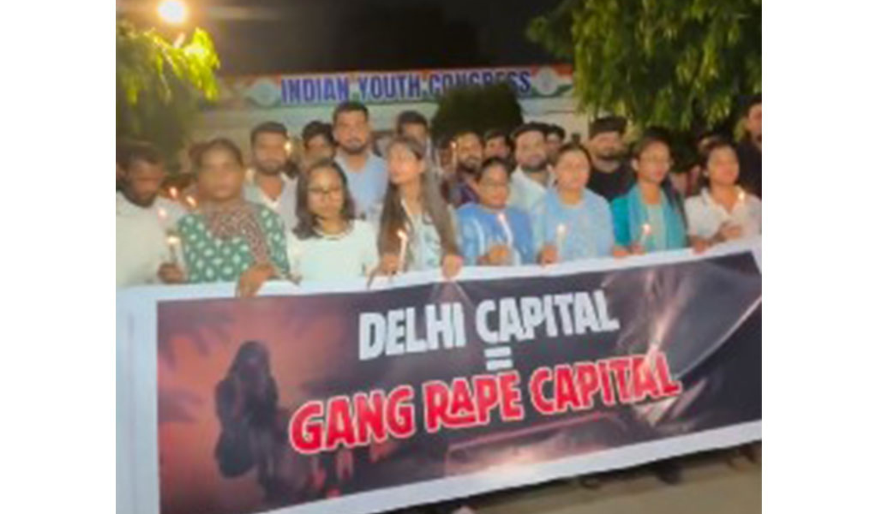 IYC, NSUI hold candle march in Delhi seeking justice for 16-year-old rape victim
