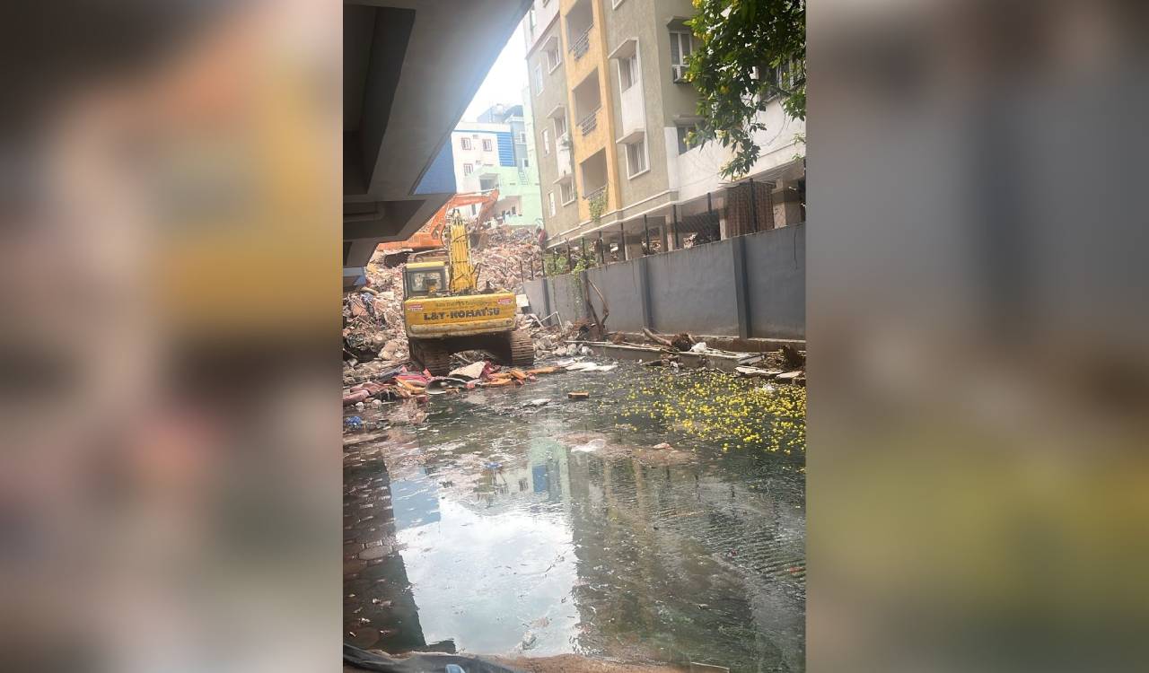 Gachibowli residents struggle as drainage water floods cellar
