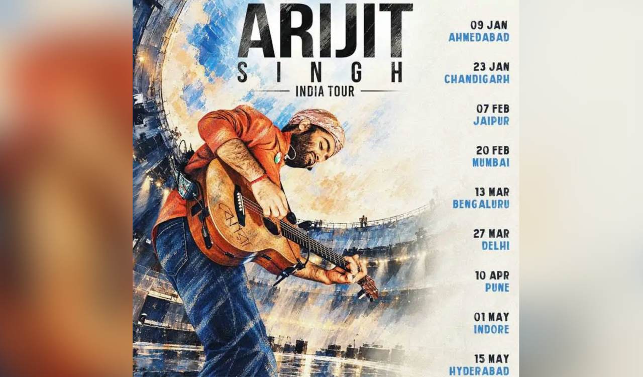 Arijit Singh announces 2027 India tour, Hyderabad to host final show on May 15