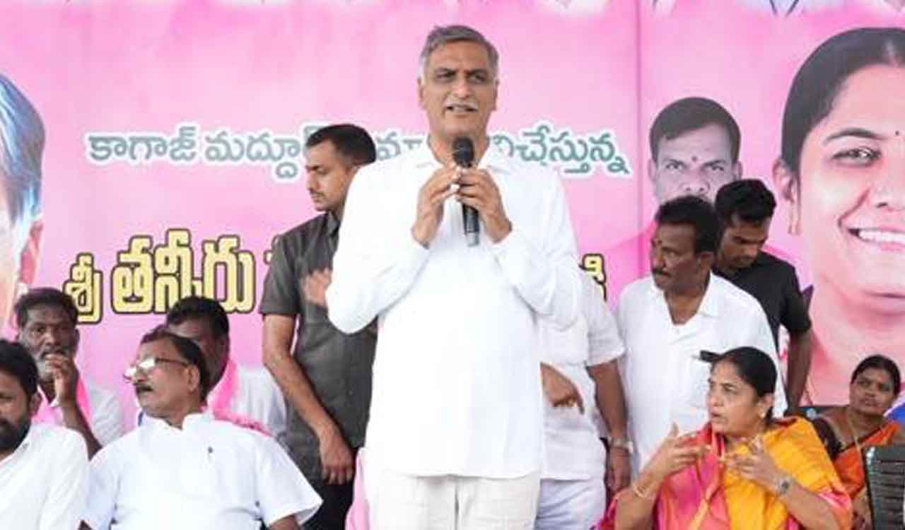 Congress enforced drought on farmers by denying to lift water, supply power: Harish